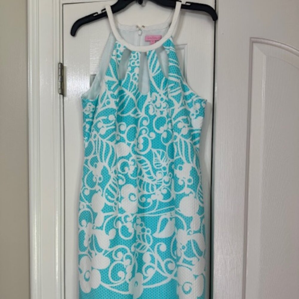 Lilly Pulitzer Cut Out Shift Dress in  Blue